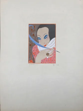 复数作品 Lepape - La Plume, 1914 - Art Deco Masterpiece!