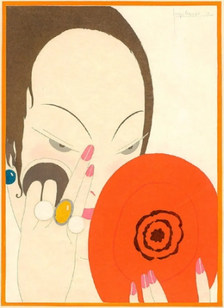 镂版印刷 Lepape - Le miroir rouge / The Red Mirror