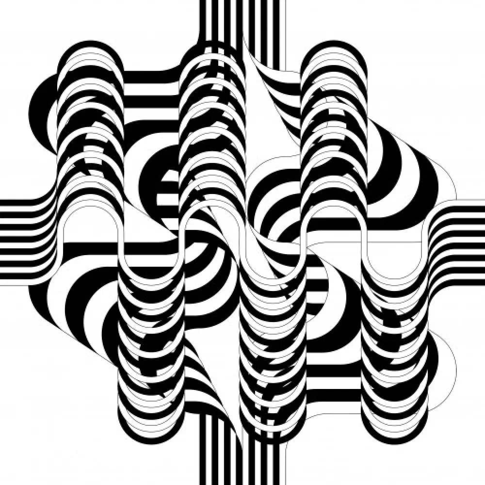 石版画 Leparc - Larga marcha, 4 bifurcaciones, 7