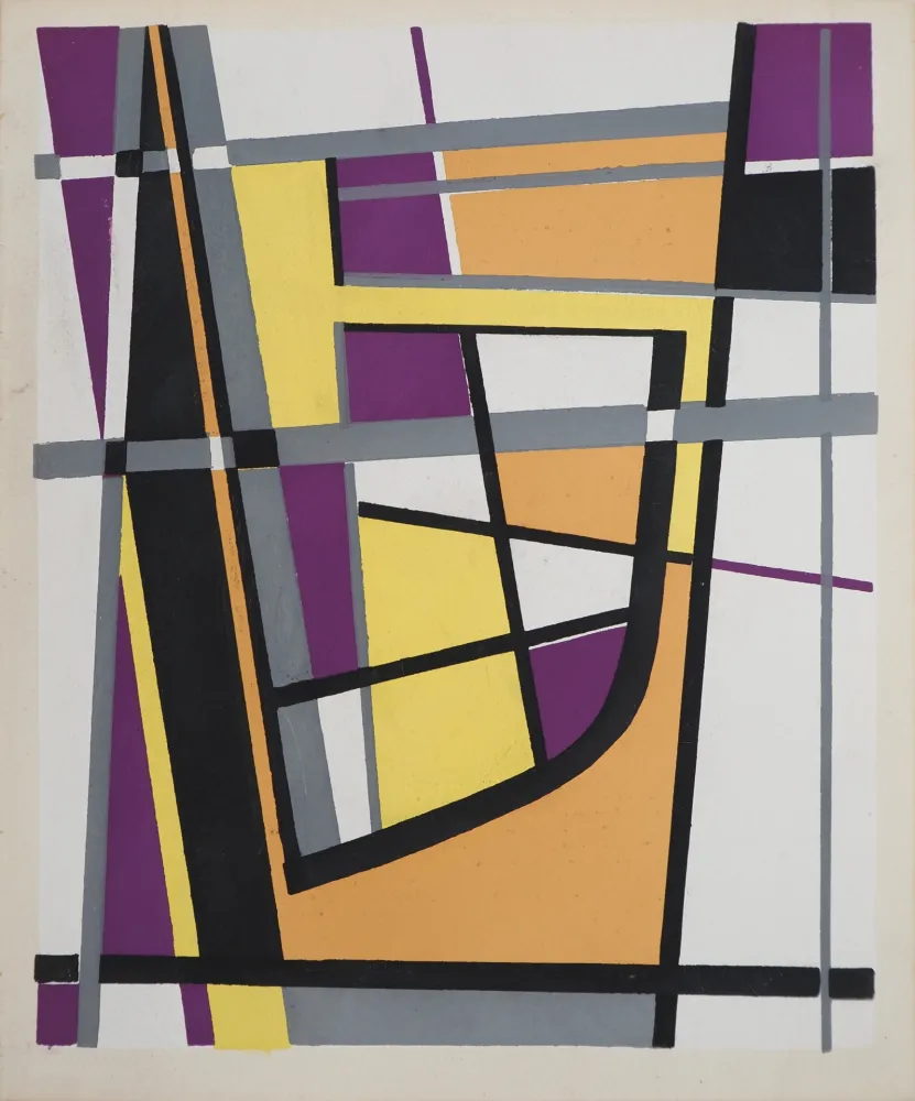 石版画 Leppien - Composition géométrique