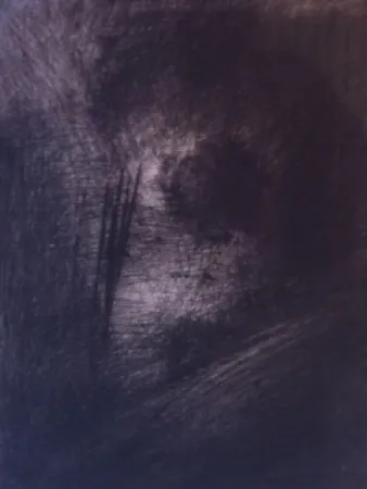 版画 Leroy  - En Hauteur sur un lit sombre en diagonale