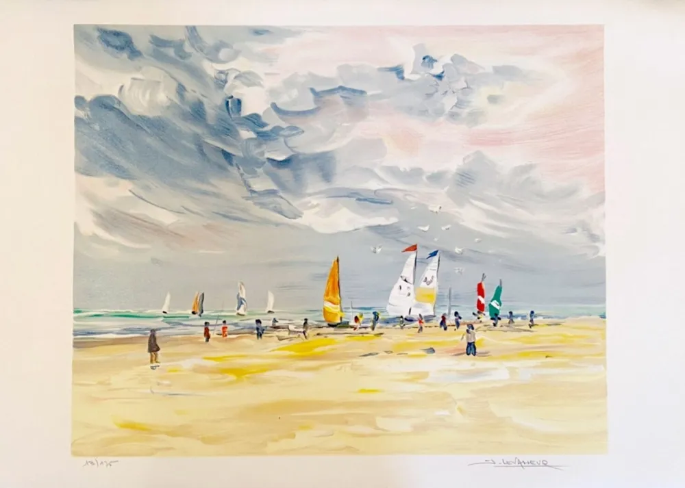 石版画 Levasseur - Régates