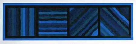 无技术 Lewitt - Bands Not Straight in Four Directions (blue)