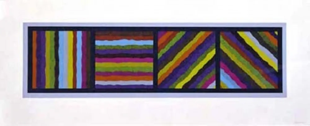 无技术 Lewitt - Bands Not Straight in Four Directions (multicoloured)