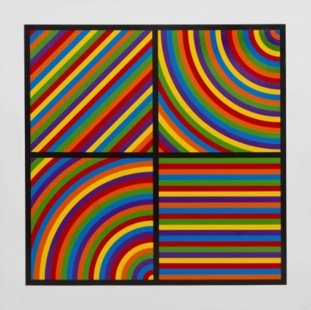 油毡版画 Lewitt - Color Bands #2