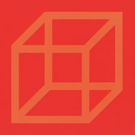 油毡版画 Lewitt - Cubes in Color on Color (Yellow/Red)_copy