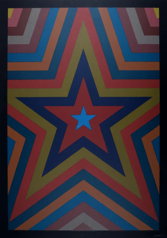 丝网印刷 Lewitt - Five Pointed Star with Color Bands