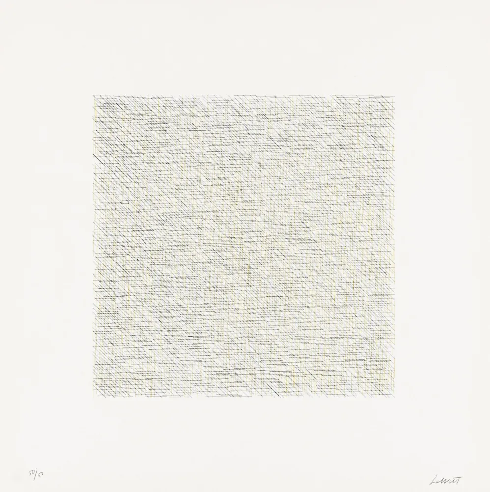 石版画 Lewitt - Lines of One Inch in Four Directions and All Combinations 14 (70126)