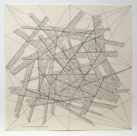 版画 Lewitt - The Location of Lines. Lines from the Midpoints of Lines.