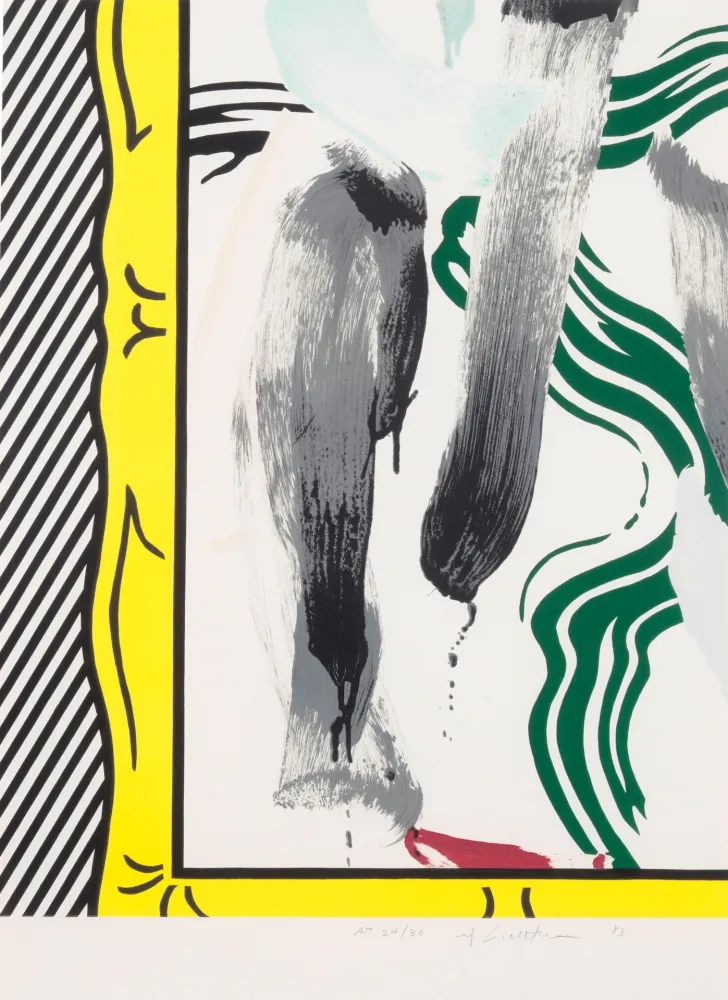 石版画 Lichtenstein - Against apartheid