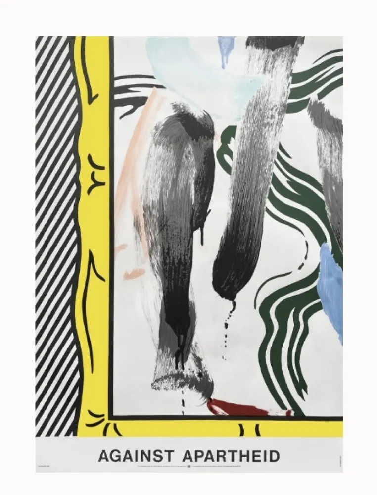 胶版印刷 Lichtenstein - Against  Apartheid poster
