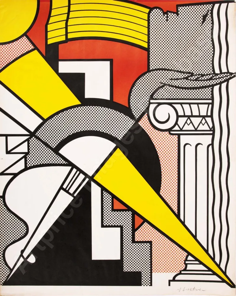 胶版印刷 Lichtenstein - Arrow and Column