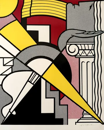 石版画 Lichtenstein - Arrow and Column 