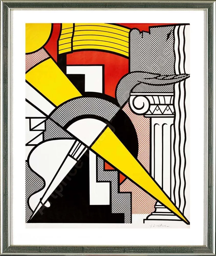 胶版印刷 Lichtenstein - Arrow and Column, 1967