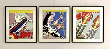 胶版印刷 Lichtenstein - As I opened Fire, signed