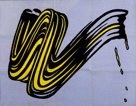 石版画 Lichtenstein - Brushstroke, 1965 -  Castelli Mailer!