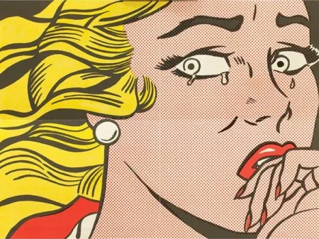 石版画 Lichtenstein - Crying Girl