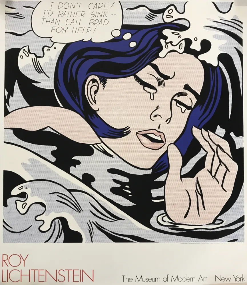 丝网印刷 Lichtenstein - Drowning Girl, The Museum of Modern Art New York