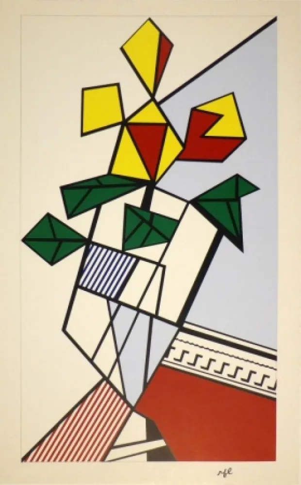 丝网印刷 Lichtenstein - Flowers