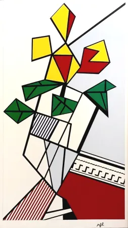 丝网印刷 Lichtenstein - Flowers