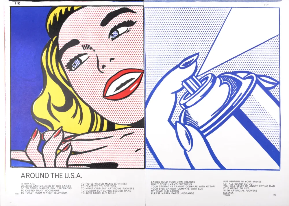 石版画 Lichtenstein - Girl & Spray Can, 1964