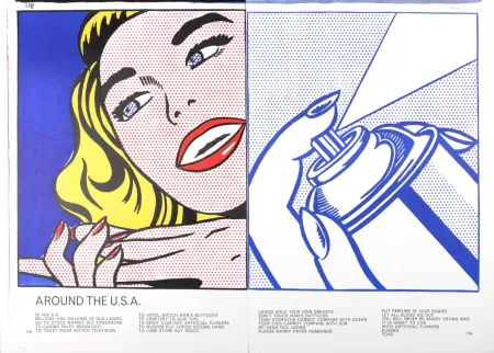 石版画 Lichtenstein - Girl & Spray Can, 1964