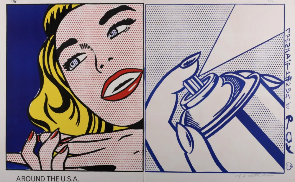 石版画 Lichtenstein -  Girl & Spray Can 1964 Hand Signed 
