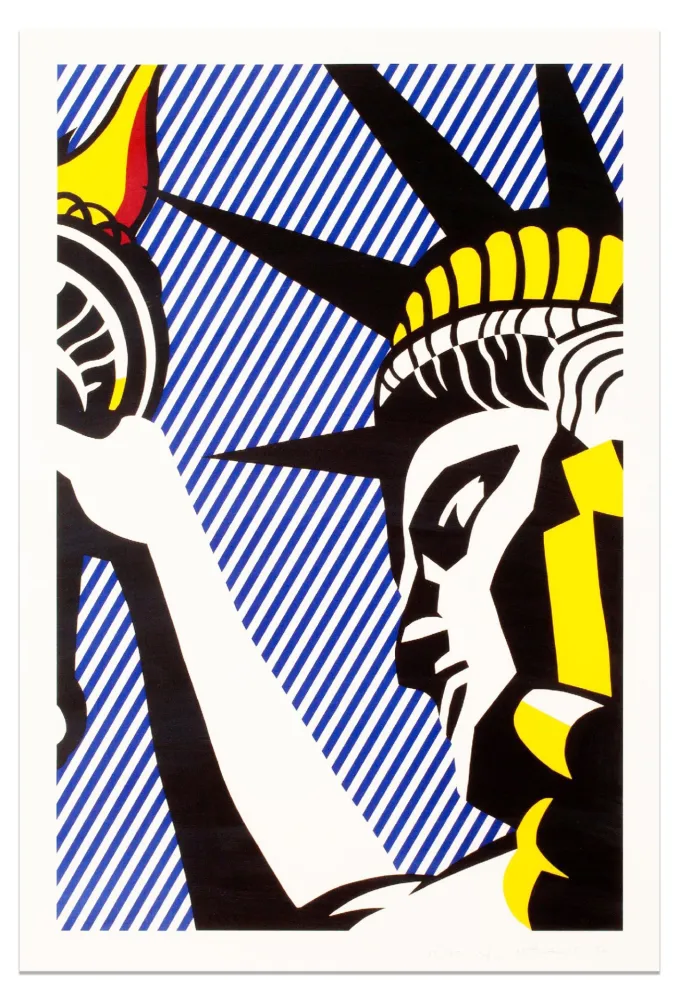 丝网印刷 Lichtenstein - I Love Liberty, 1982