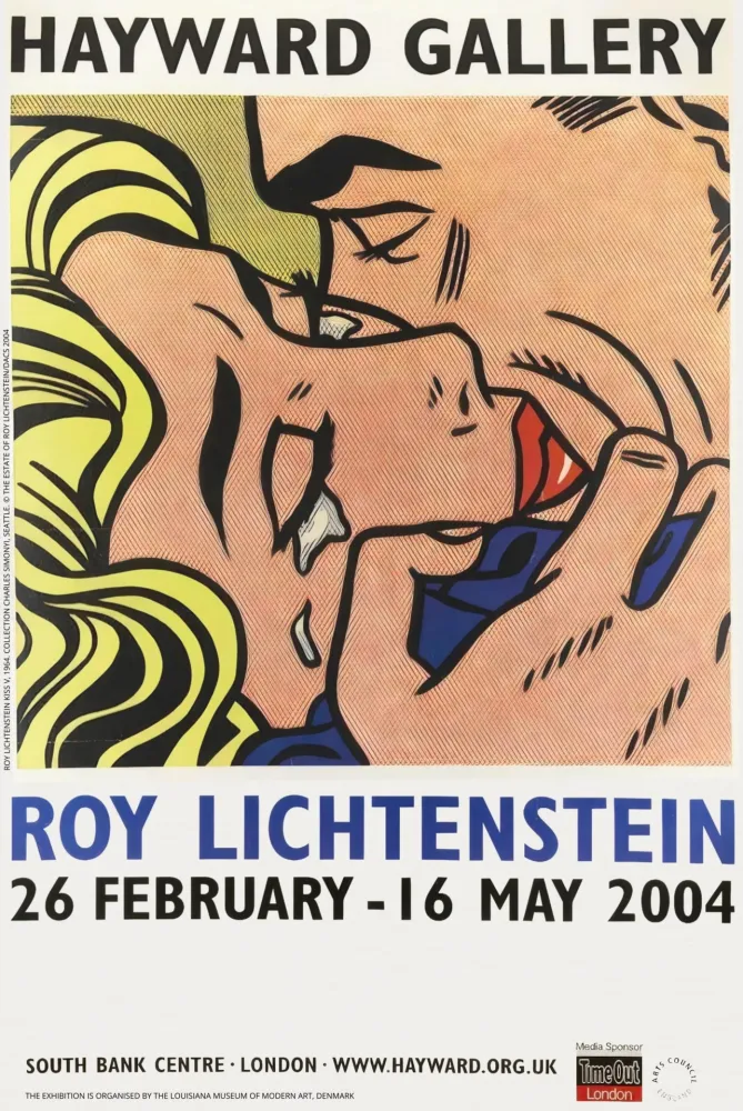 丝网印刷 Lichtenstein - Kiss V Hayward Gallery