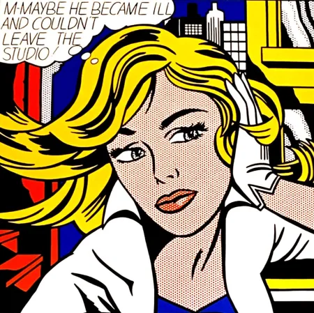 胶版印刷 Lichtenstein - M-Maybe he became ill