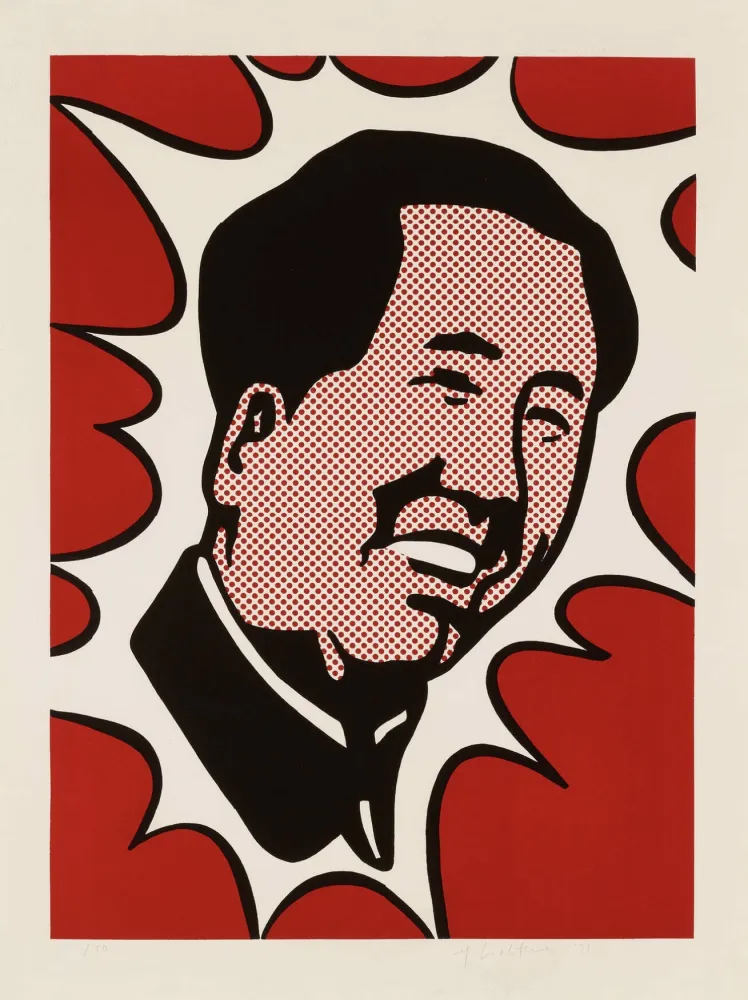 石版画 Lichtenstein - Mao