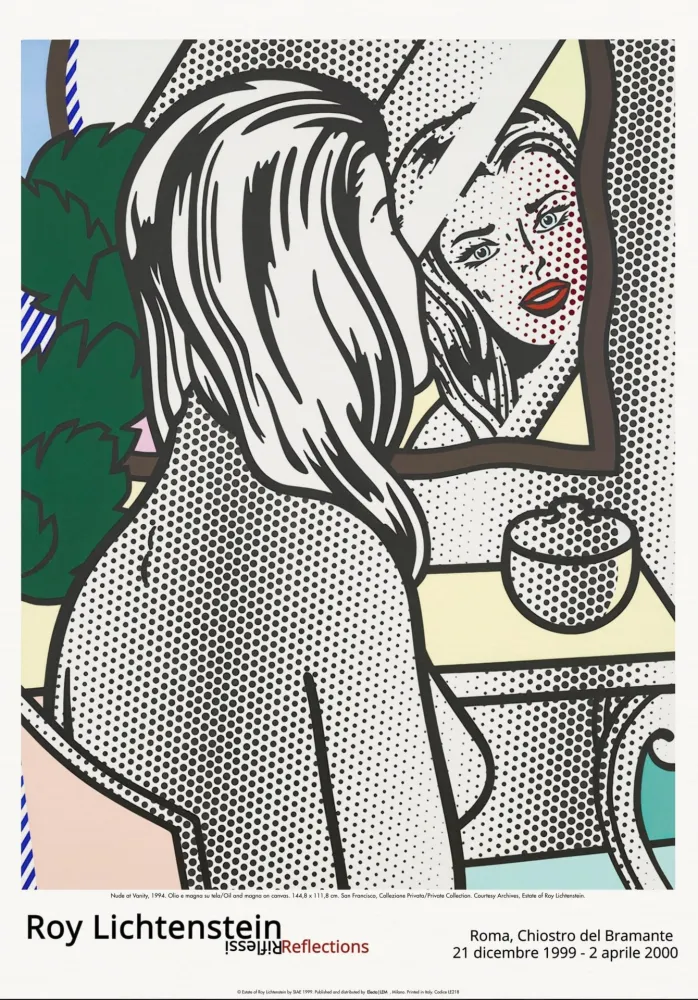 胶版印刷 Lichtenstein - Nude at Vanity 