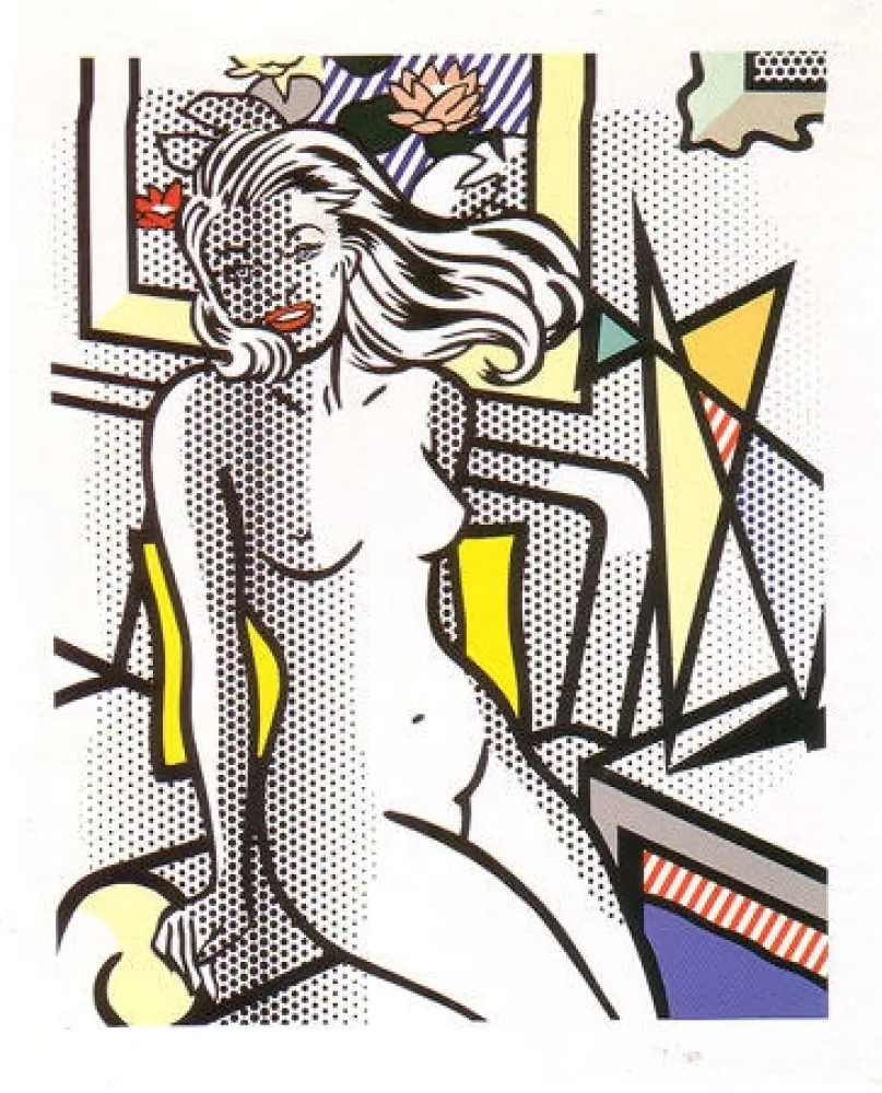 凸版印刷 Lichtenstein - Nude with Yellow Pillow