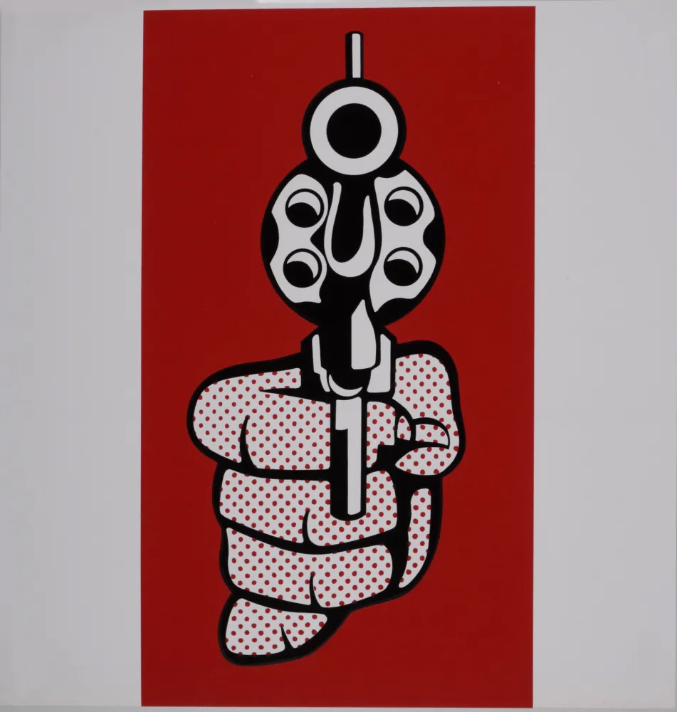 丝网印刷 Lichtenstein - Pistol, 1968 - Scarce Banner edition!