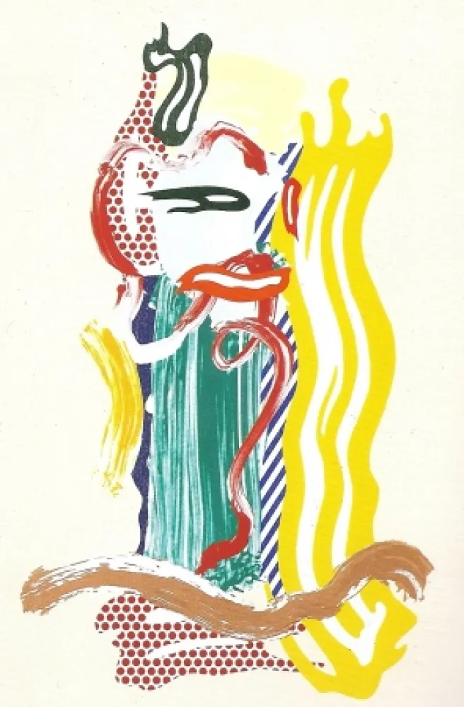 丝网印刷 Lichtenstein - Portrait, Brushstrokes