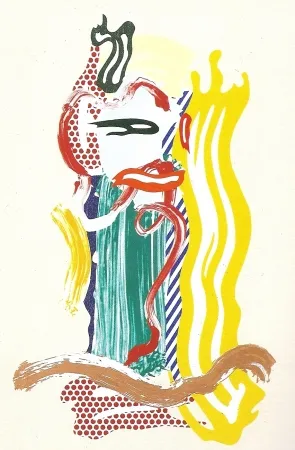 丝网印刷 Lichtenstein - Portrait, Brushstrokes