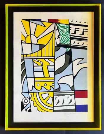 石版画 Lichtenstein - Roy Lichtenstein (1923–1997) - Bicentennial Print - Lithograph and Screenprint on white wove paper