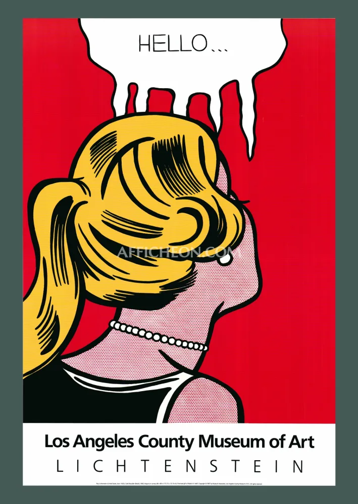 石版画 Lichtenstein - Roy Lichtenstein: 'Cold Shoulder' 1987 Offset-lithograph