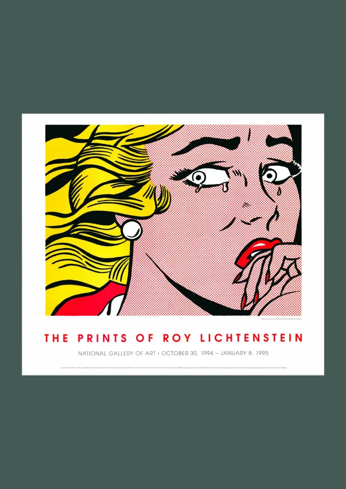 石版画 Lichtenstein - Roy Lichtenstein: 'Crying Girl' 1994 Offset-lithograph