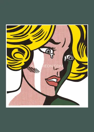 石版画 Lichtenstein - Roy Lichtenstein: 'Frightened Girl' 1984 Offset-lithograph