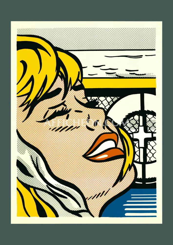 石版画 Lichtenstein - Roy Lichtenstein: 'Shipboard Girl' 1982 Offset-lithograph