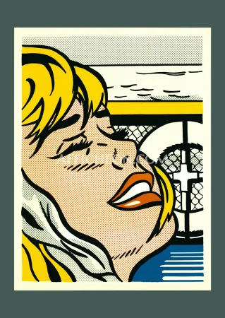 石版画 Lichtenstein - Roy Lichtenstein: 'Shipboard Girl' 1982 Offset-lithograph