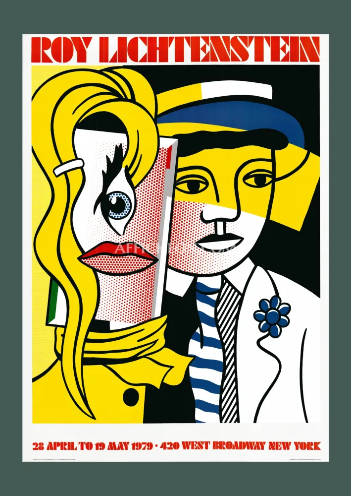 石版画 Lichtenstein - Roy Lichtenstein: 'Stepping Out' 1979 Offset-lithograph