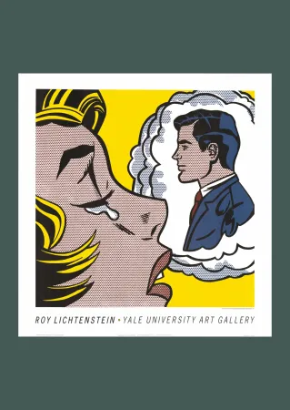 石版画 Lichtenstein - Roy Lichtenstein: 'Thinking of Him' 1991 Offset-lithograph