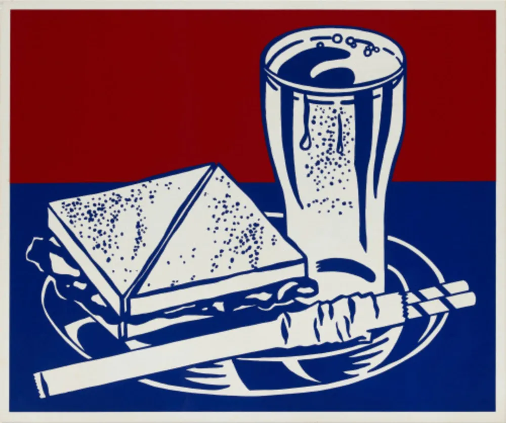 丝网印刷 Lichtenstein - Sandwich and Soda