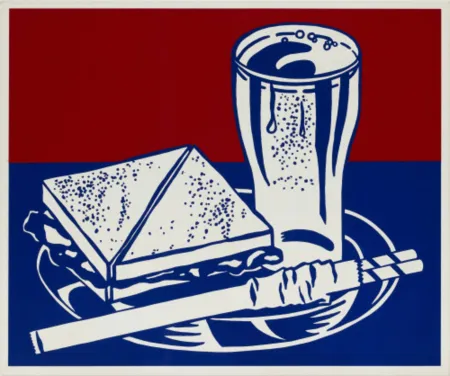 丝网印刷 Lichtenstein - Sandwich and Soda