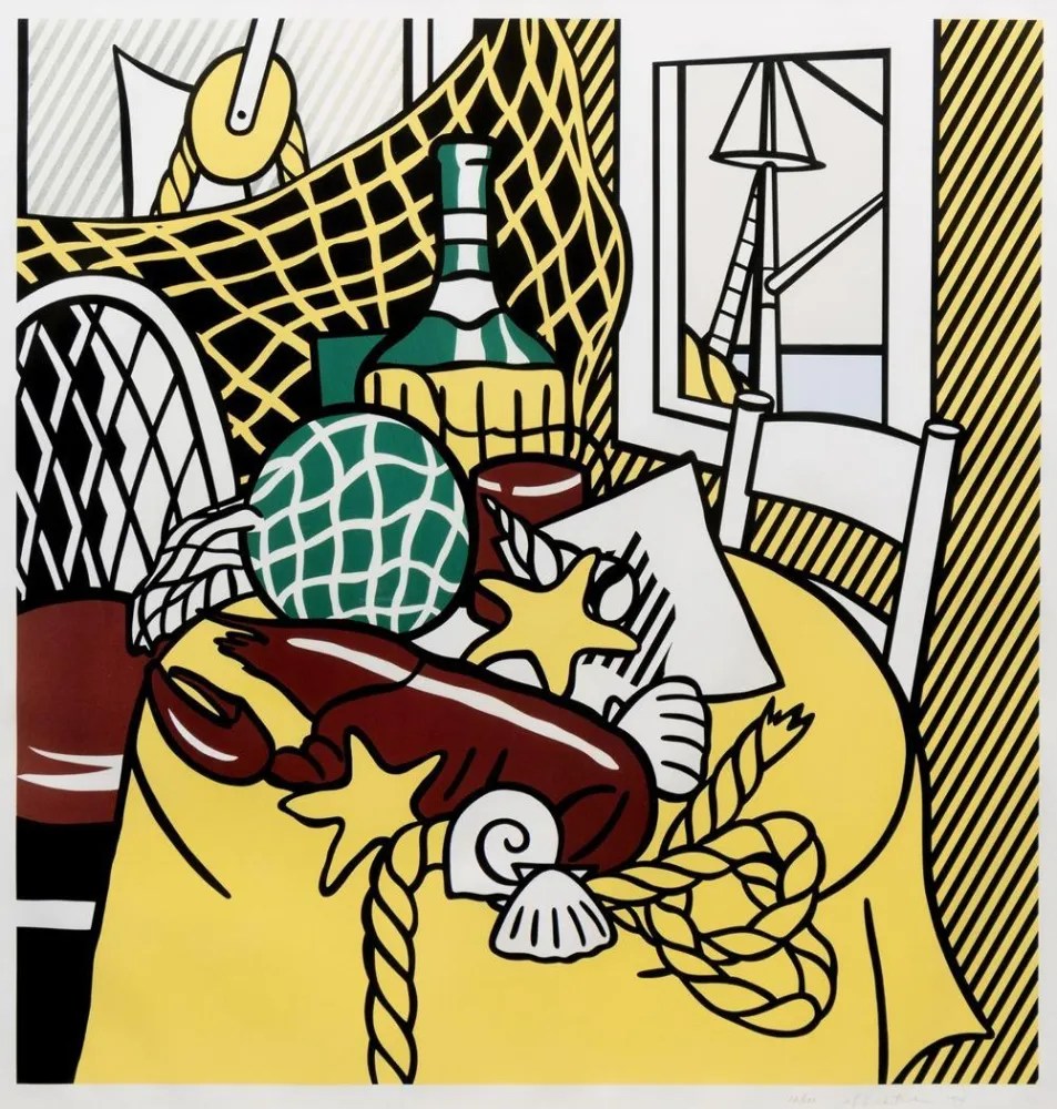 丝网印刷 Lichtenstein - Still Life with Lobster