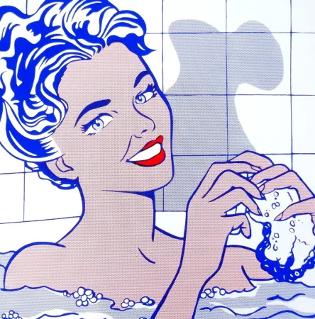 丝网印刷 Lichtenstein - Woman in bath