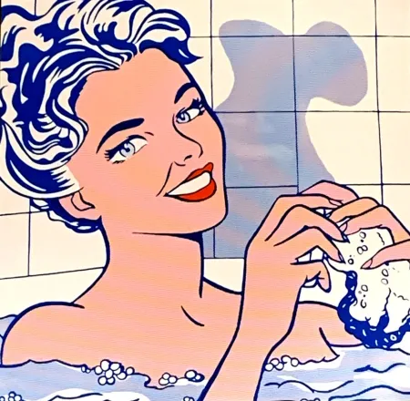 胶版印刷 Lichtenstein - Woman in Bath, ca.