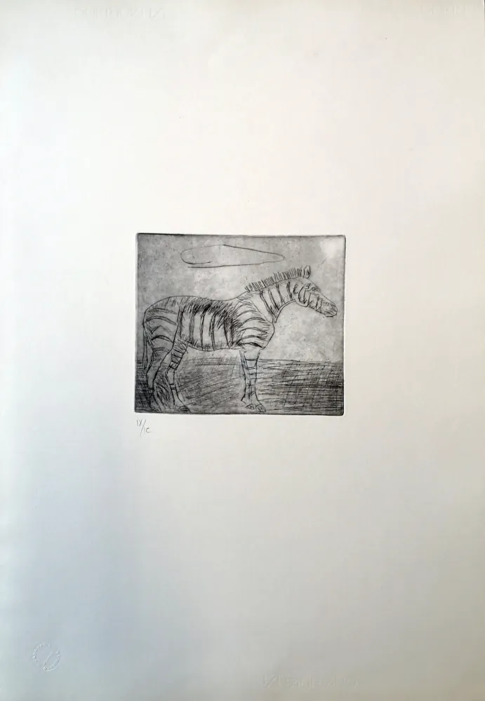 干刻版画 Ligabue - Zebra